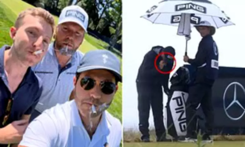 English Golfer Daniel Brown Smokes with Fans at PGA Championship
