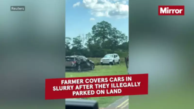 Farmer sprays tourists' cars with slurry after illegal parking at Lake District beauty spot