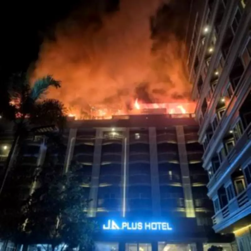Fire at Pattaya Hotel Traps People Inside Thai Holiday Hotspot