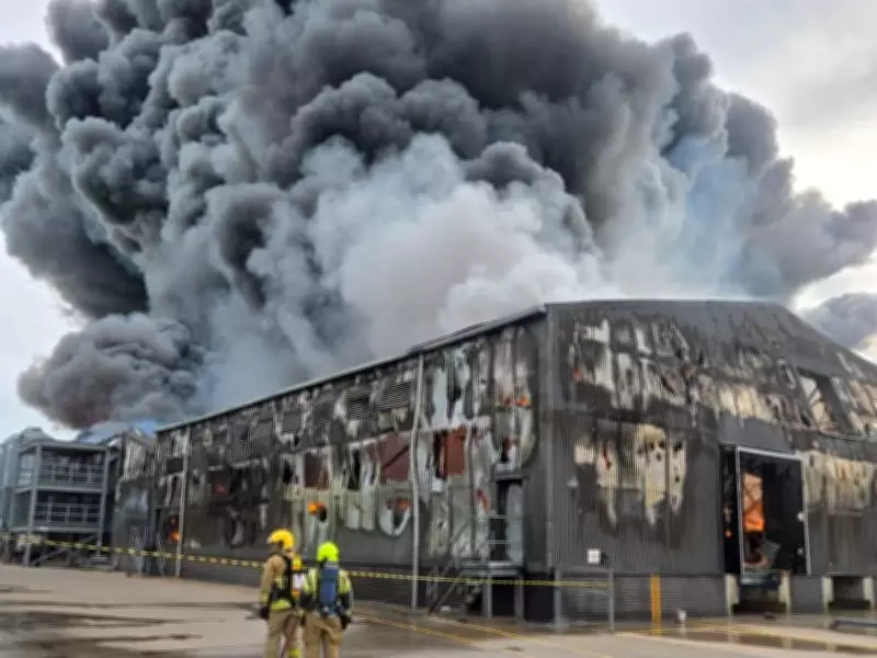 Firefighters Battle Massive Blaze at Cheshire Chicken Farm