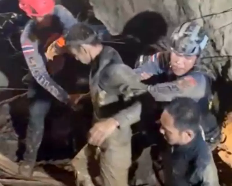 First of seven men rescued from flooded Laos cave in perilous operation