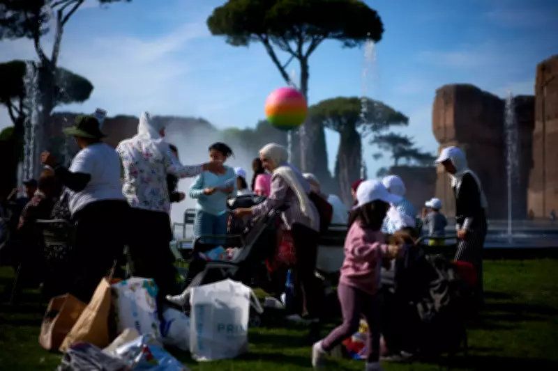 Gaza Evacuees Find Respite at Ancient Roman Baths in Rome