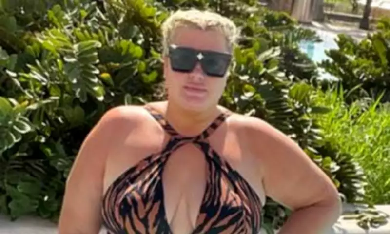 Gemma Collins Flaunts Weight Loss in Tiger Print Swimsuit on Instagram