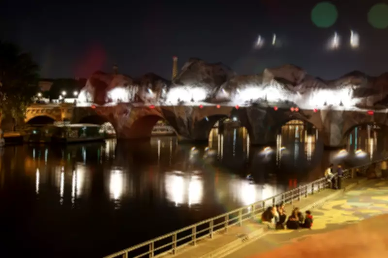 Giant 'Cave' Art Inflated Over Paris' Oldest Bridge by French Artist JR