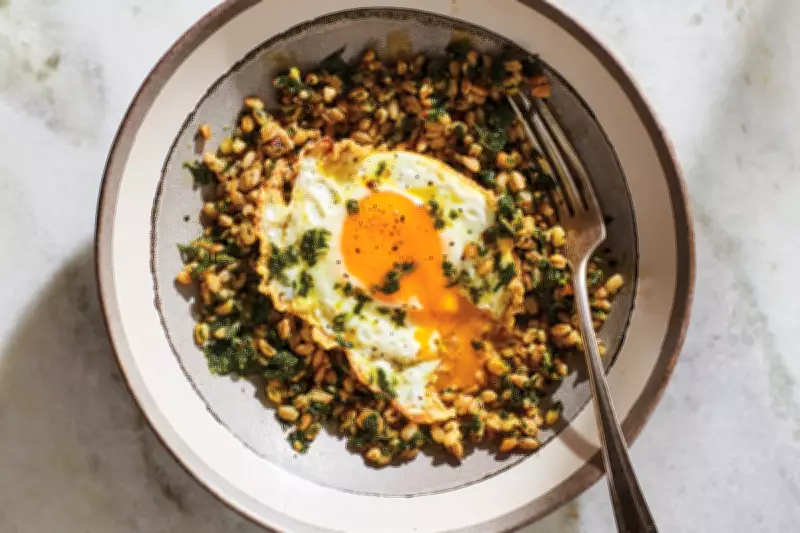 Greens, Grains and Fried Egg: A Versatile Meal by David Tamarkin