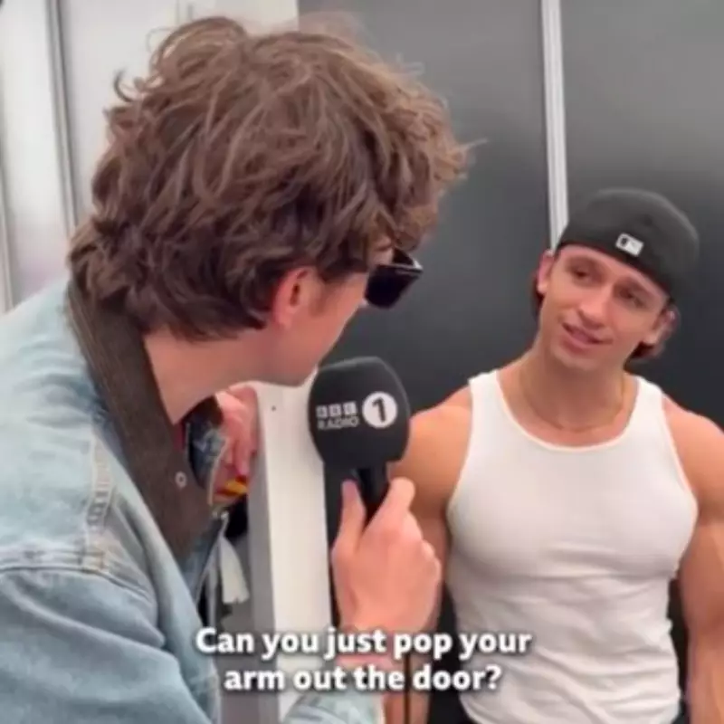 Greg James Awkward Moment with Ellie Goulding's Beau at Radio 1 Big Weekend