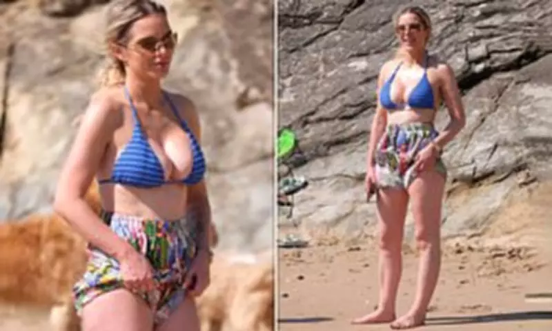 Helen Flanagan Enjoys Beach Day in Cornwall with Family During Half Term