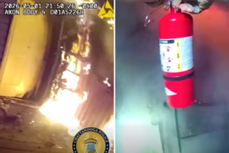 Hero Police Officer Rescues Mother and Two Children from Burning Building