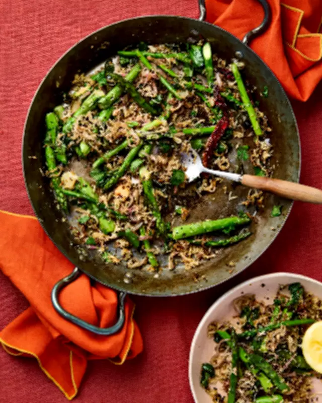 Indian-Style Asparagus: Thoran and Chaat Recipes by Romy Gill