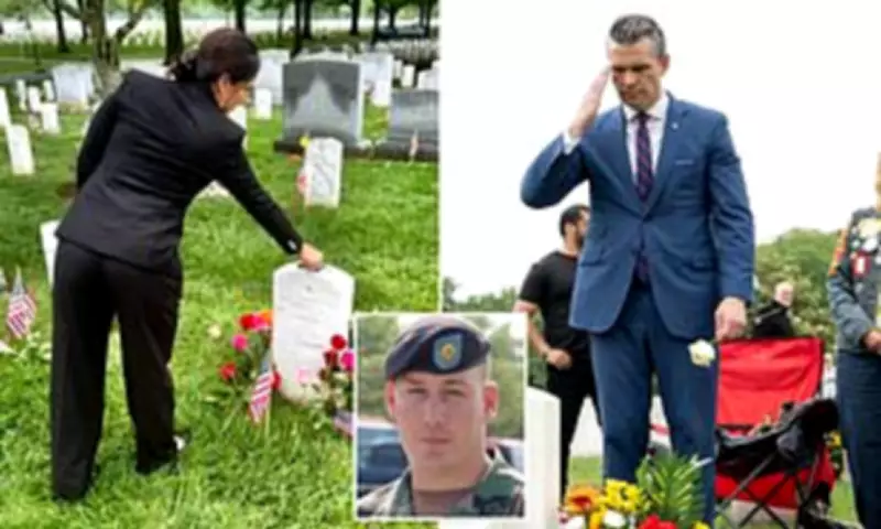 Iraq war widow speechless as Trump officials visit her late husband's grave