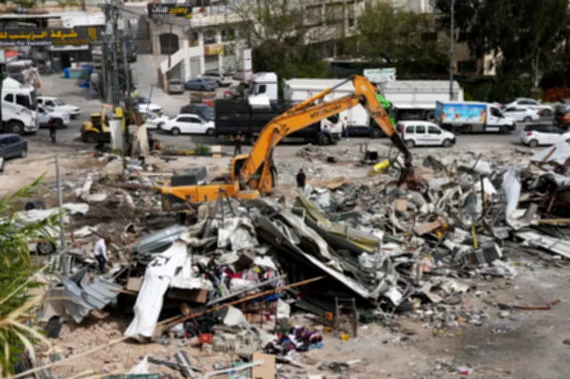 Israel Demolishes Palestinian Shops for Settlement-Linked Road in West Bank