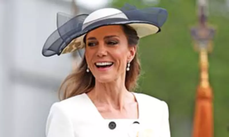 Kate Middleton Stuns in White Polka Dot Dress at Buckingham Palace Garden Party