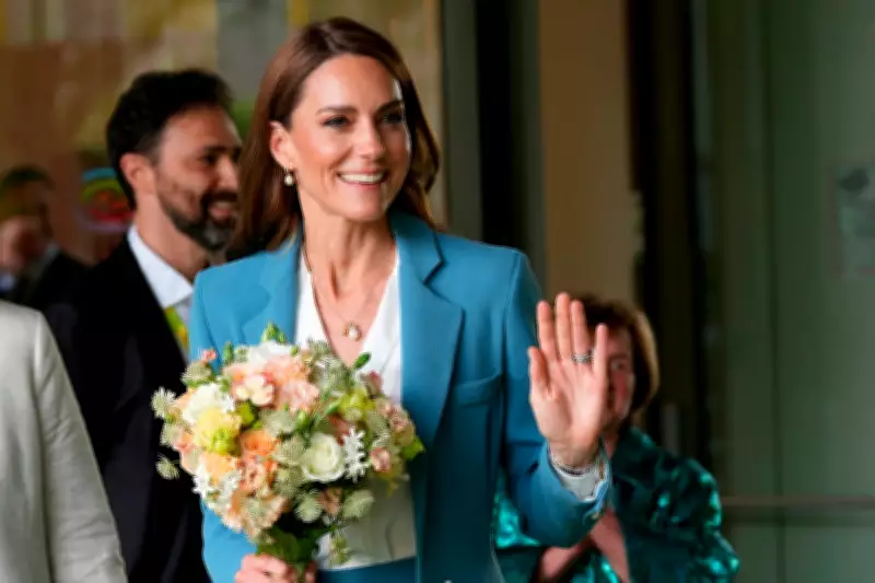 Kate Middleton Wears Cornflower Blue Suit in Italy for First Overseas Engagement in Years