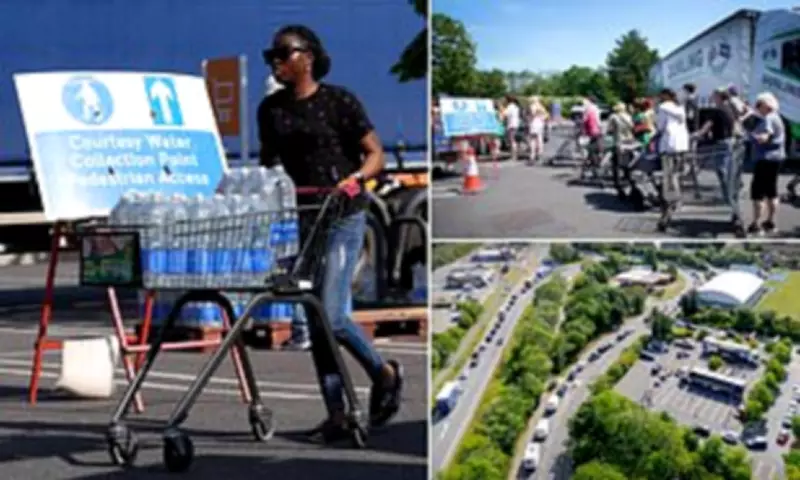 Kent Residents Queue for Water in 32C Heat After Supply Failure