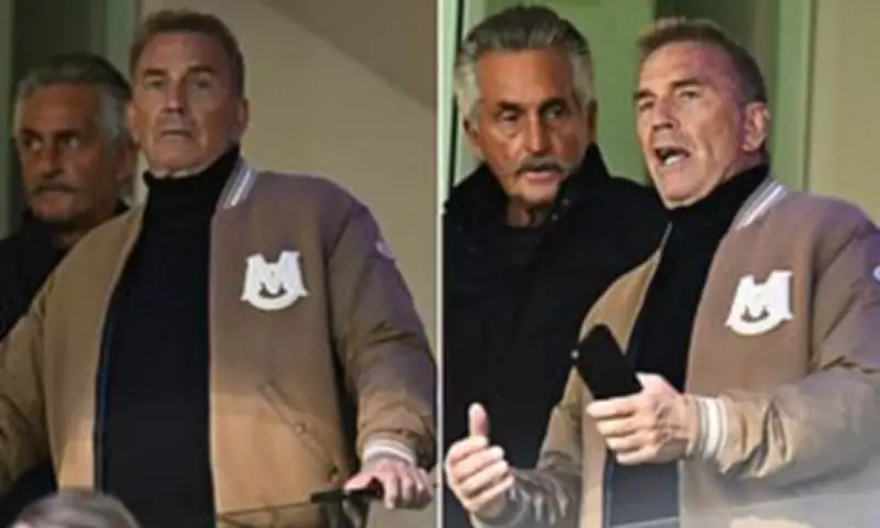 Kevin Costner Catches AFL Match in Brisbane During Australia Filming