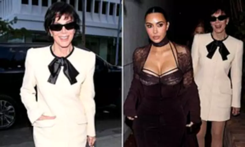 Kim Kardashian and Kris Jenner Dine at Spago in Beverly Hills