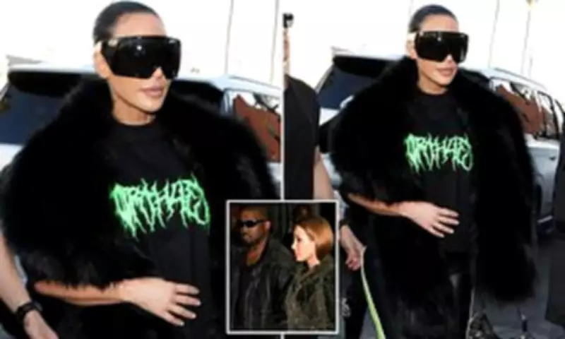 Kim Kardashian Supports Daughter North at Album Release Pop-Up in LA