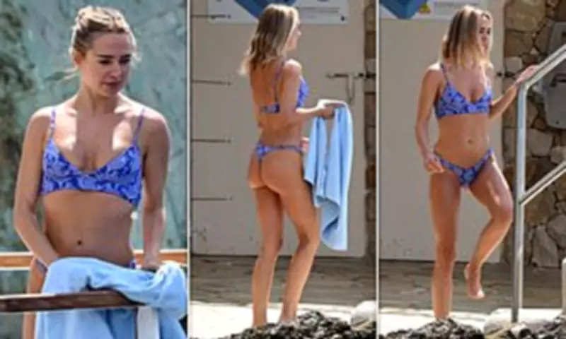 Kimberley Garner Enjoys Morning Swim in Cannes During French Riviera Tour