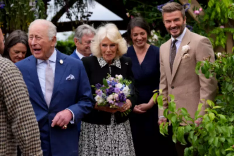 King Charles and Camilla Tour Chelsea Flower Show with David Beckham