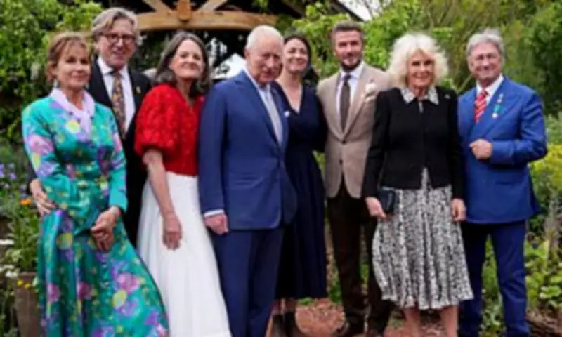 King Charles and Queen Camilla Arrive at Chelsea Flower Show with David Beckham
