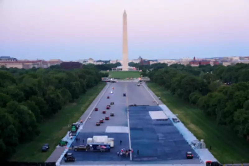 Lawsuit Challenges Trump's 'American Flag Blue' Reflecting Pool Renovation