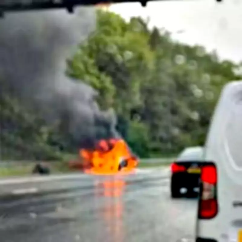 M60 Motorway Shuts After Car Fire Causes Major Rush Hour Delays