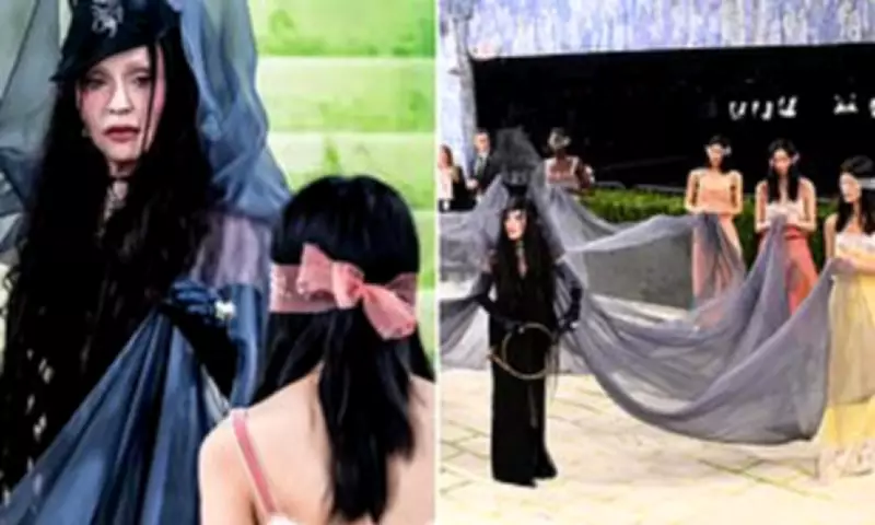 Madonna Scolds Nymph at Met Gala 2026 in Dramatic Saint Laurent Gown
