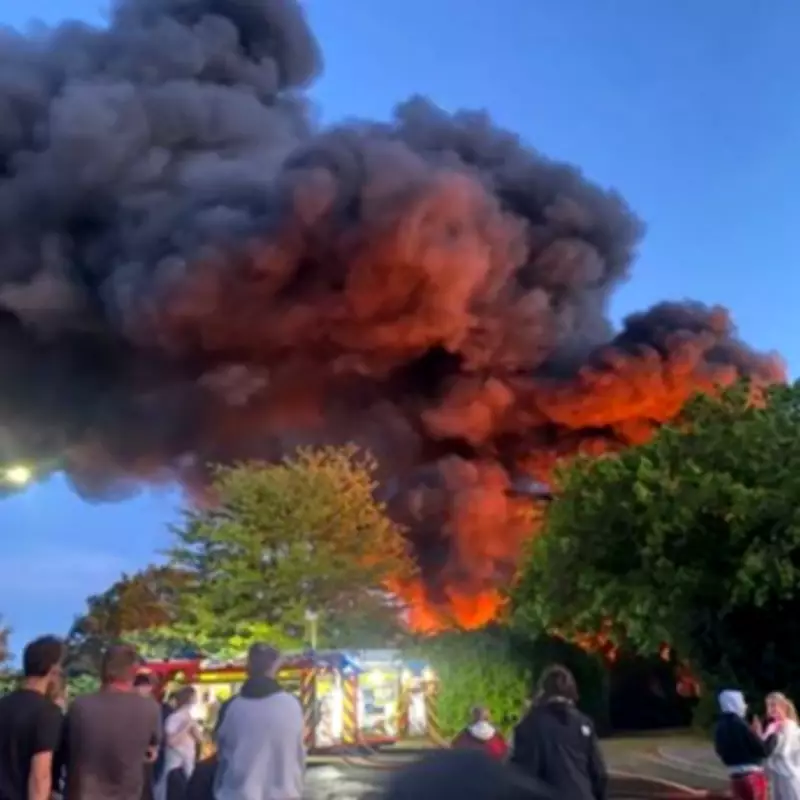 Major Fire Engulfs Former Suffolk School, Building Collapses Overnight