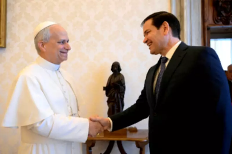 Marco Rubio's Crystal Football Gift to Pope Leo Sparks Awkward Vatican Moment