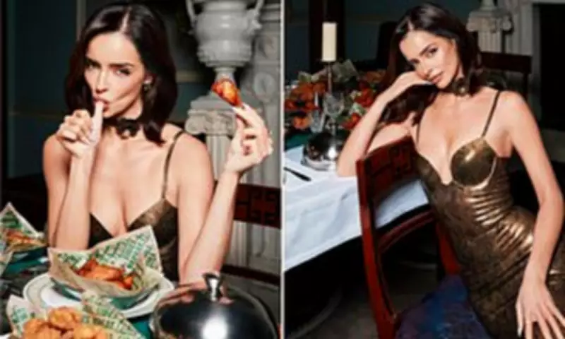 Maura Higgins Dazzles in Gold Dress Announcing Club Wingstop Promotion