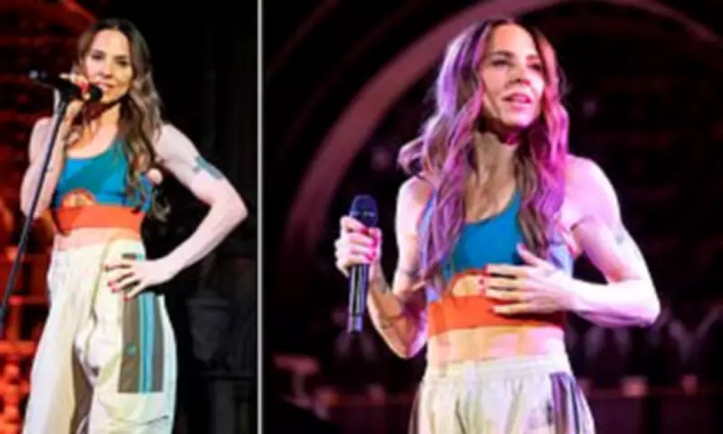 Mel C Shows Off Toned Physique in Cropped Top at London Concert