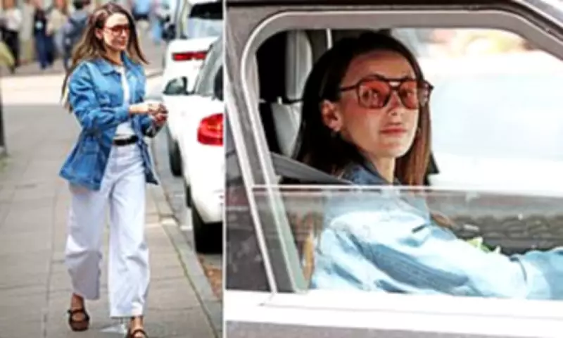 Michelle Keegan Stuns in White Jeans While Running Errands in Cheshire