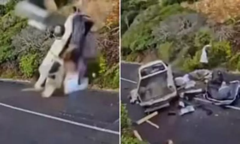 Miracle Escape as Brake Failure Sends Truck Over Cliff