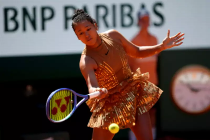 Naomi Osaka Stuns at French Open in Eiffel Tower-Inspired Gold Dress