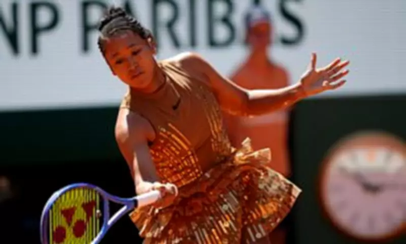 Naomi Osaka Stuns in Custom Gold Nike Dress at French Open First Round