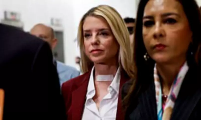 Pam Bondi Appears with Neck Bandage for Epstein Files Meeting