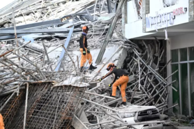Philippines Building Collapse Leaves 21 Missing, Rescuers Hear Voices