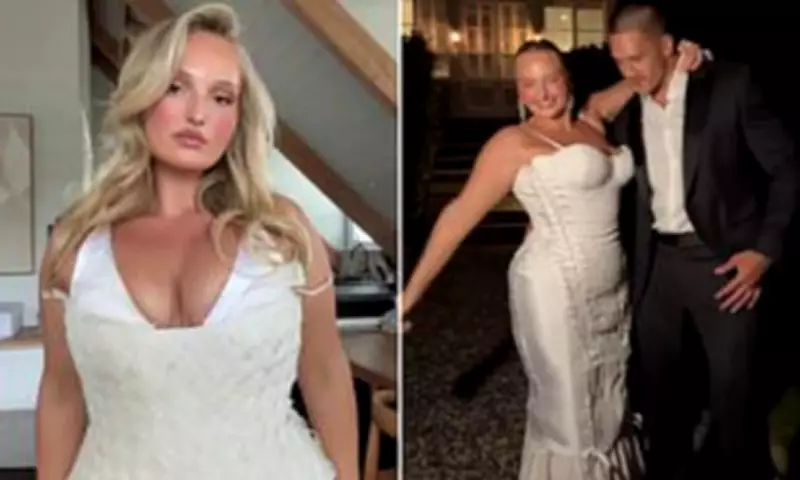 Plus-Sized Model Riley Hemson Flaunts Revealing Reception Dress After Wedding Gown Criticism