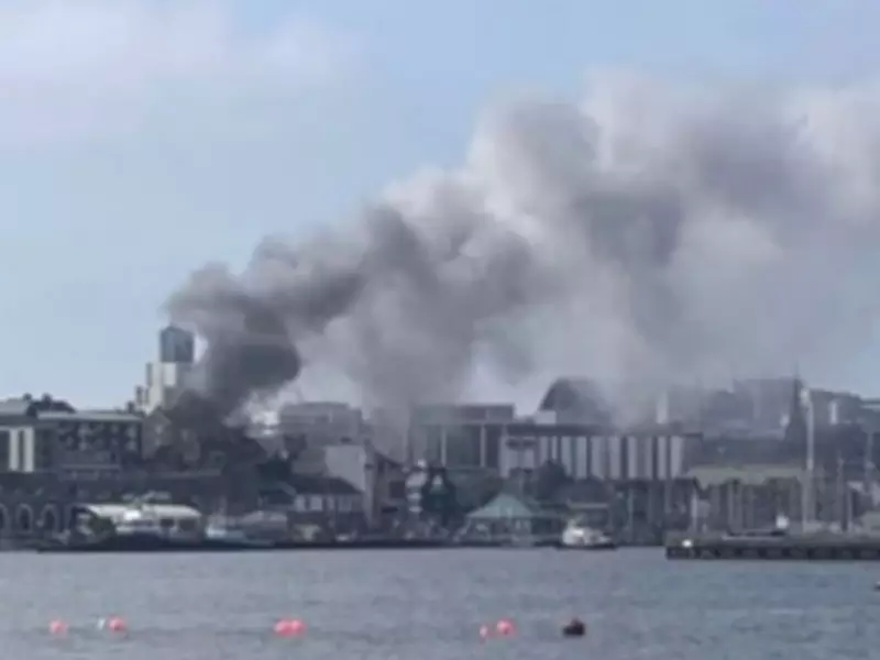 Plymouth Flat Fire: Massive Blaze Engulfs Building, Roads Closed