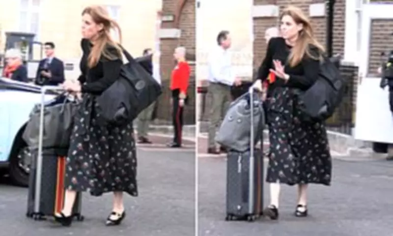Princess Beatrice Spotted Loading Louis Vuitton Luggage into London Taxi