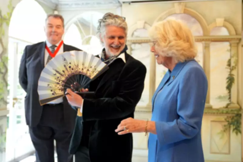 Queen Camilla Receives Coronation Portrait Fan at Fan Museum Exhibition