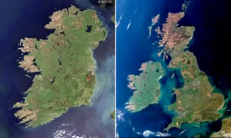 Rare Cloud-Free Satellite Image Reveals Ireland's Emerald Green Landscape