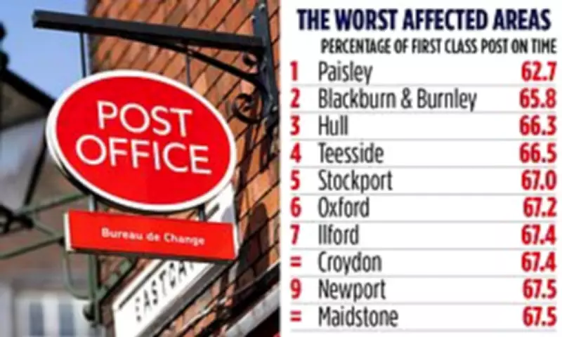 Revealed: UK's Worst Postcode Areas for First-Class Mail Delivery