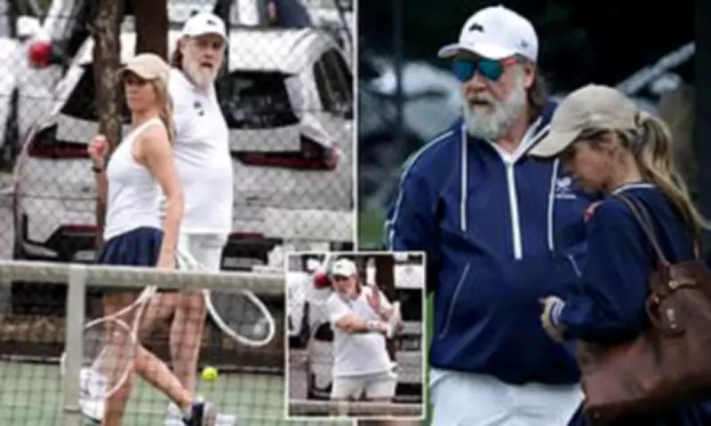 Russell Crowe Shows Off 26kg Weight Loss While Playing Tennis in Sydney