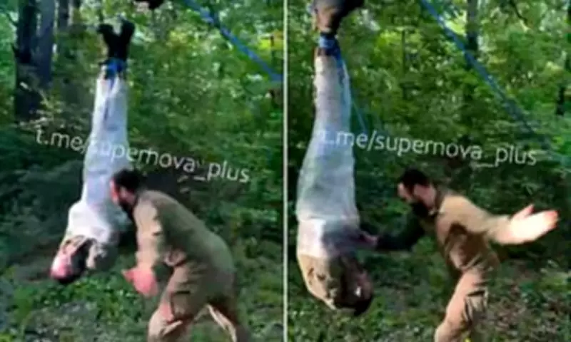 Russian Soldier Bound in Cling Film and Beaten by Commander in Horrific Video