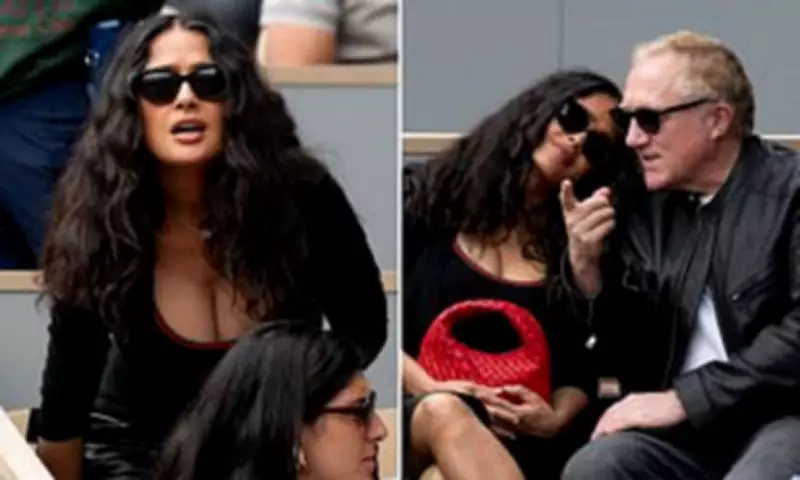 Salma Hayek and François-Henri Pinault Show PDA at Roland-Garros 2026