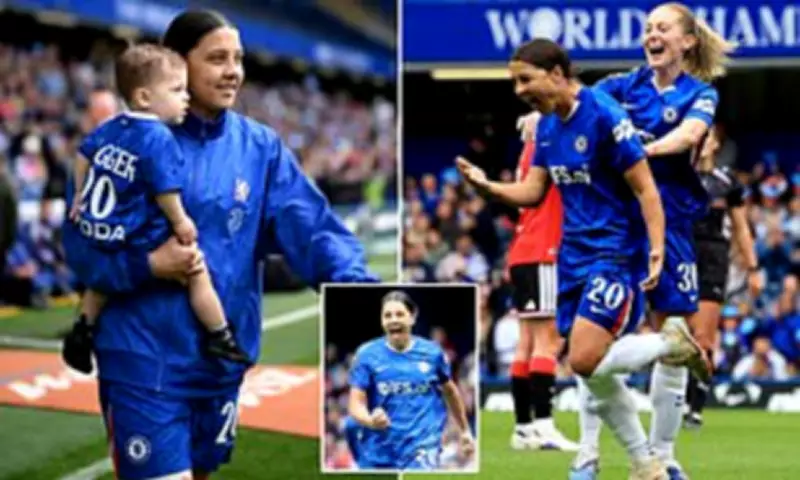 Sam Kerr Scores Stunning Volley in Final Chelsea Match, Ties Scoring Record