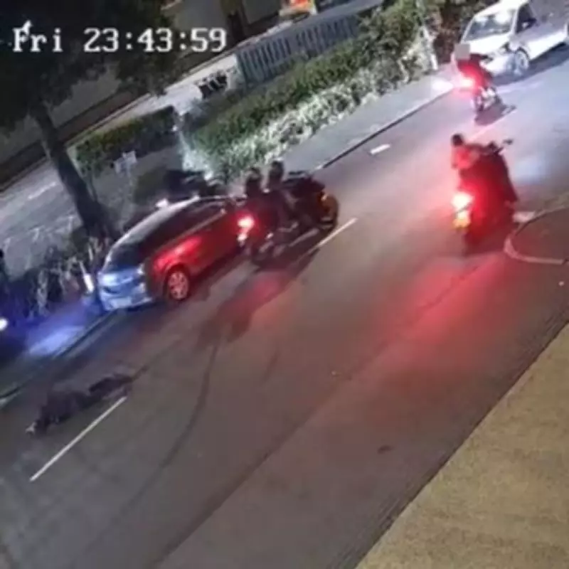 Shocking CCTV: Teenager Shot in Neck During Motorcycle Gathering