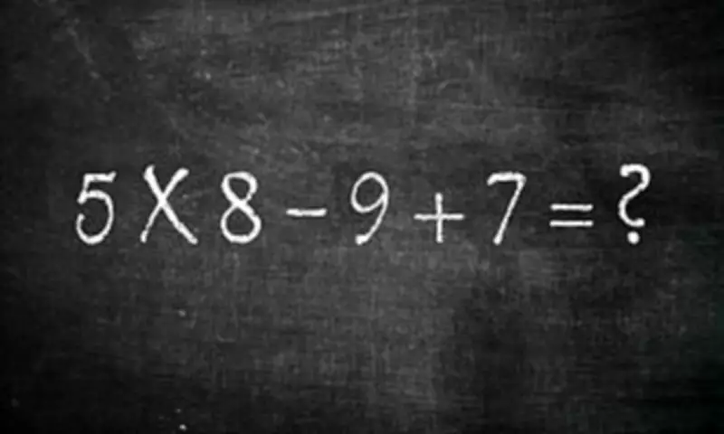 Simple Math Equation Stumps Internet: Can You Solve 5x8-9+7?