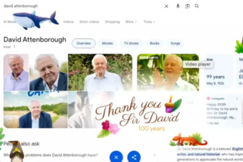 Sir David Attenborough Turns 100: Google Doodle Celebrates Icon